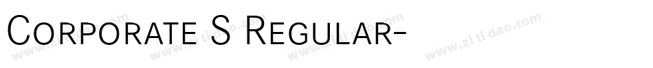 Corporate S Regular字体转换